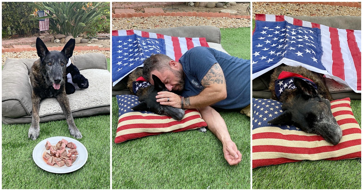 Navy SEAL Says Goodbye To Long Time K9 Companion And Friend