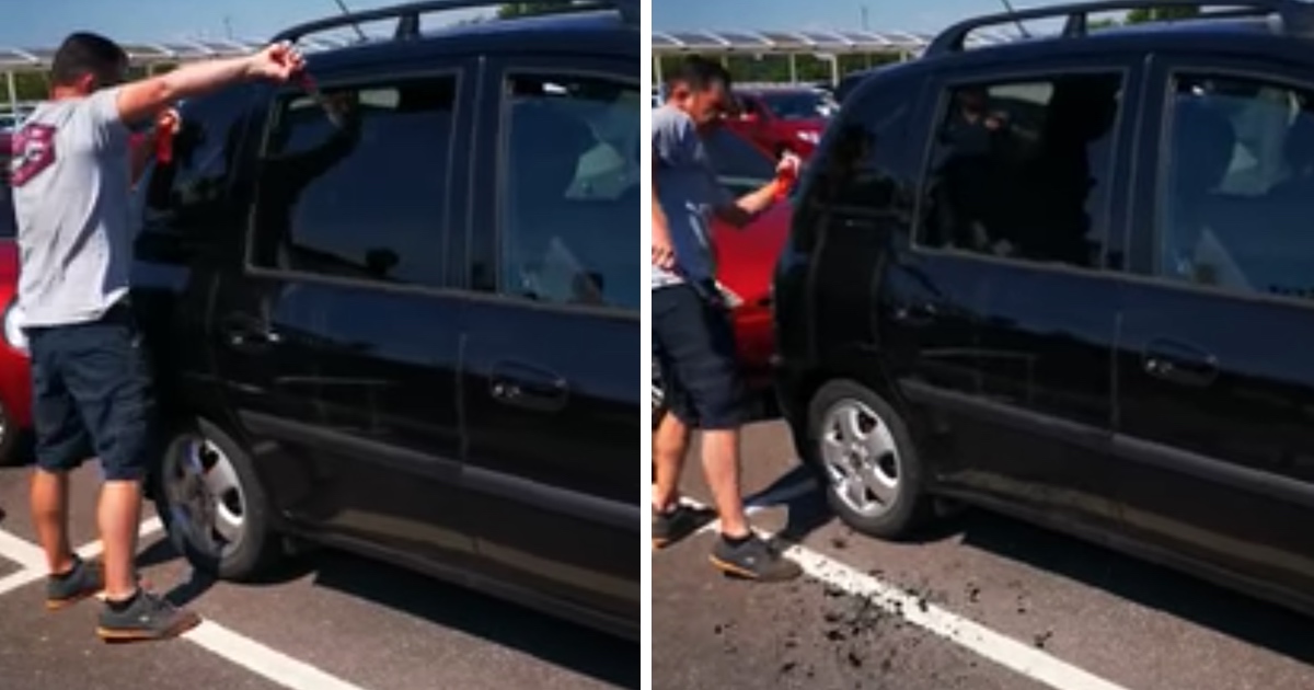 Good Samaritan Steps Up To Assist A Dog Stuck Inside A Hot Car