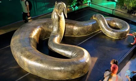 Titanoboa thirteen metres, one tonne, The biggest snake ever.